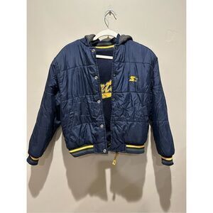 Starter Jacket Reversible Winter Coat With Hoodie